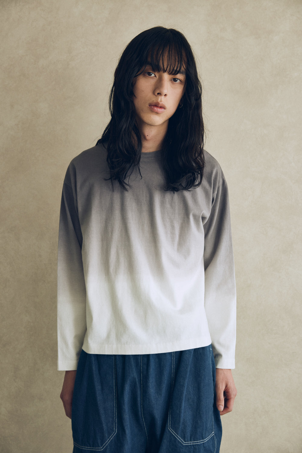 YARRA NEU グラデ染め長袖カットソー NU-5541-401