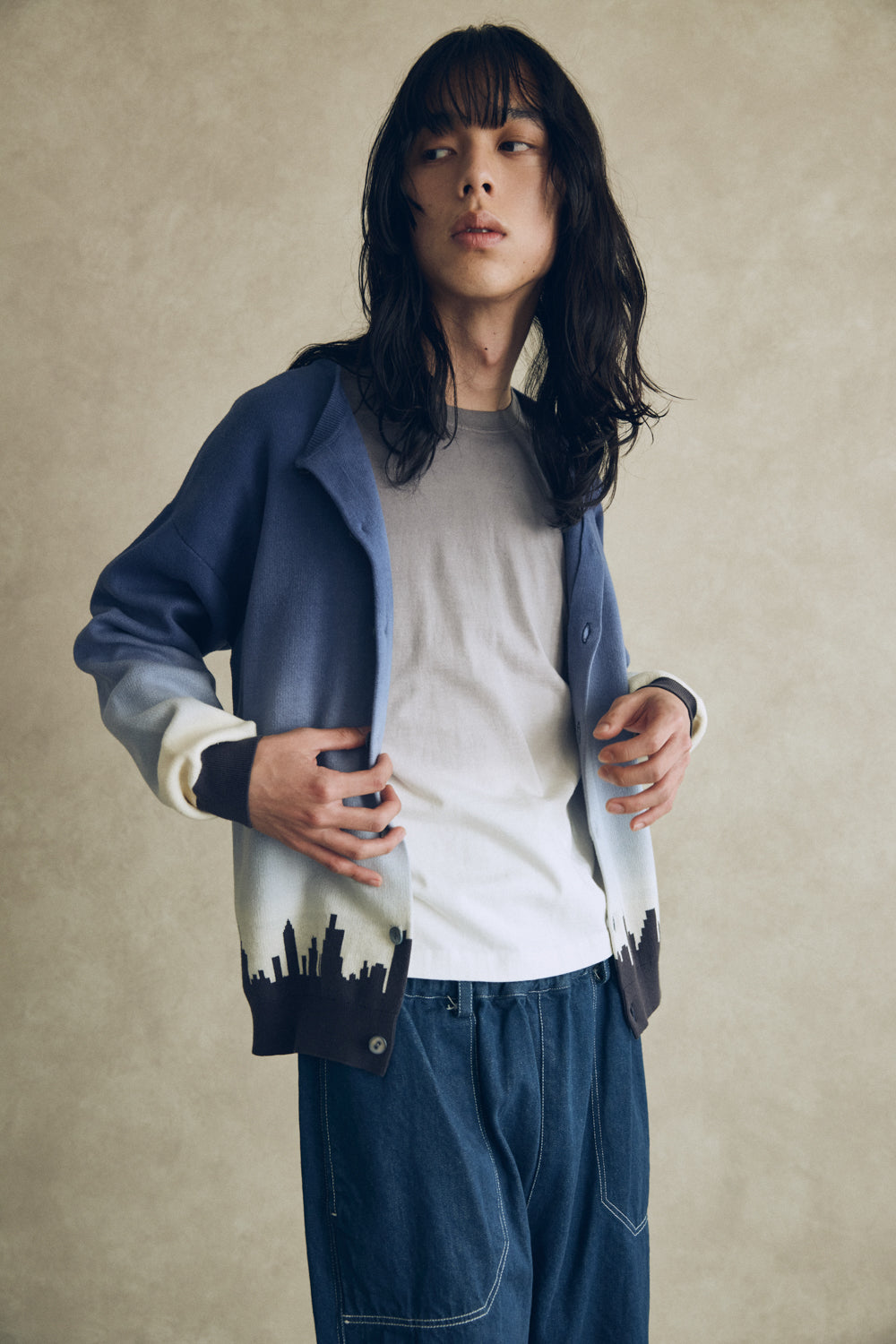 YARRA NEU YOIYAMIコットンニットカーディガン NU-5542-405