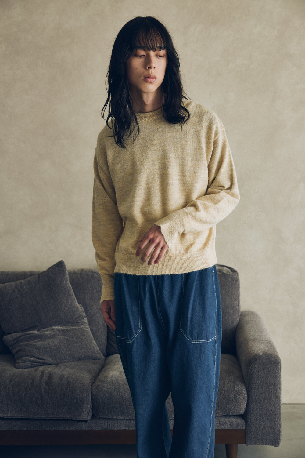 YARRA NEU ペルーアルパカニットプルオーバー NU-5542-406