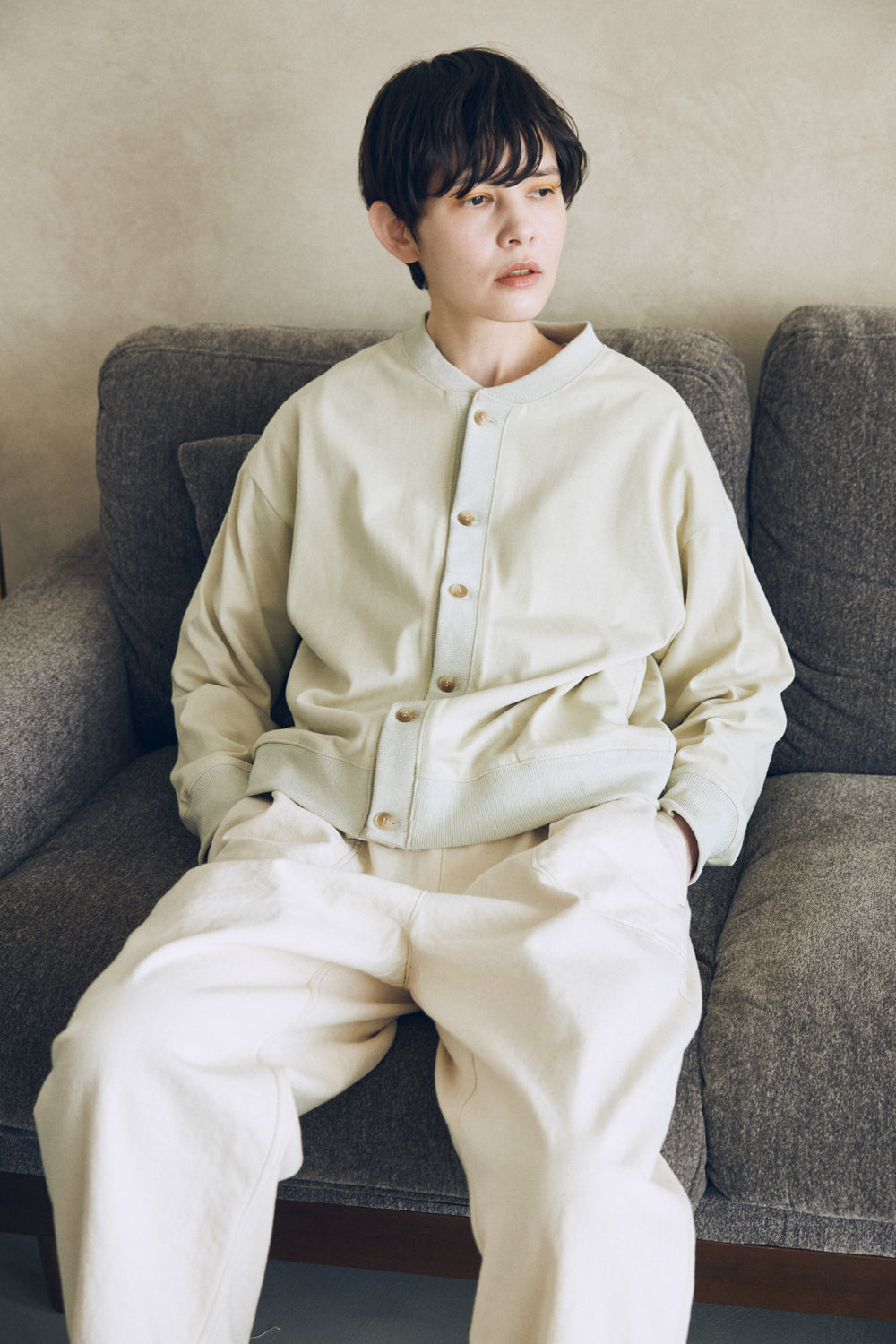 YARRA NEU コットンカットジャケットカーディガン NU-5541-404