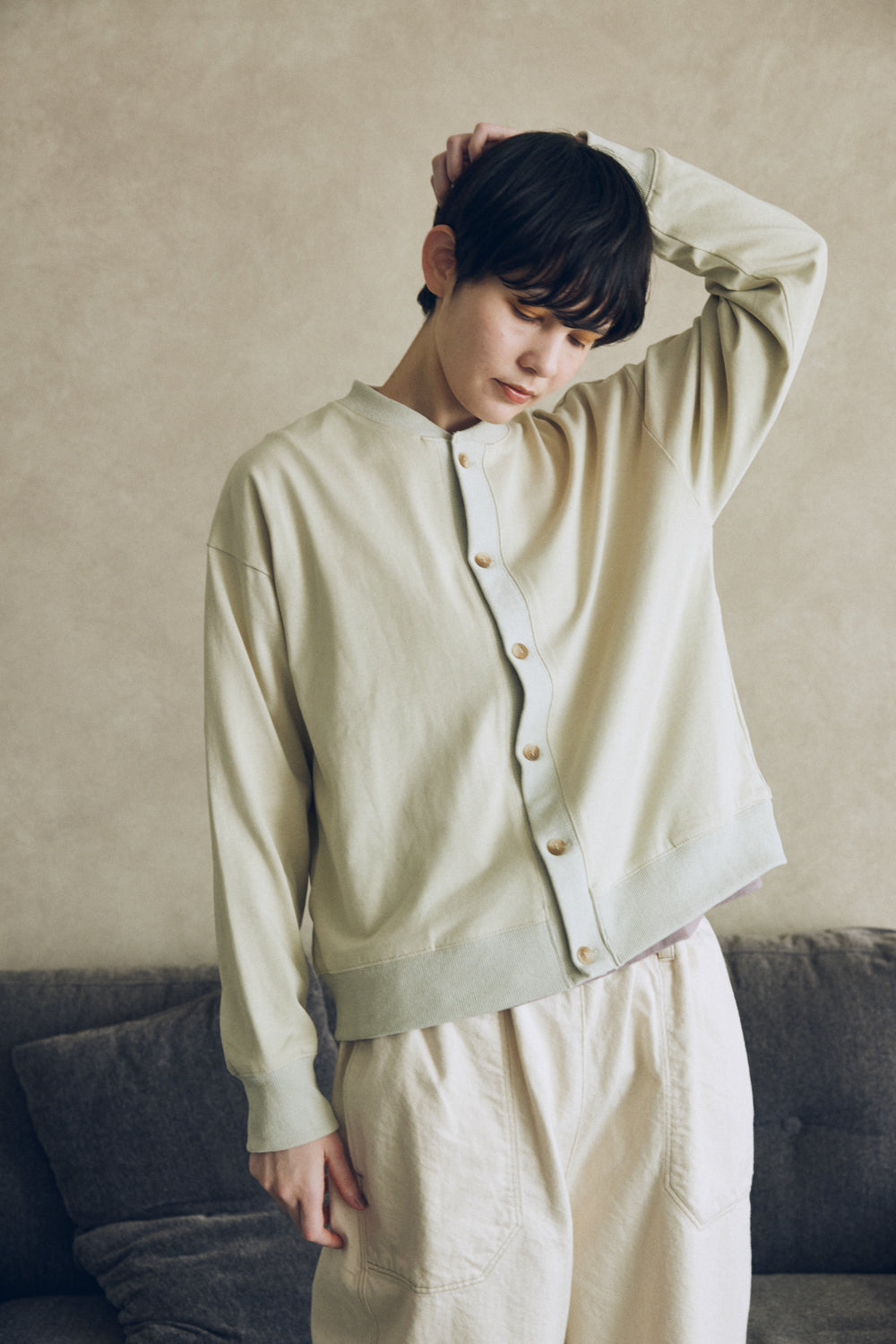 YARRA NEU コットンカットジャケットカーディガン NU-5541-404