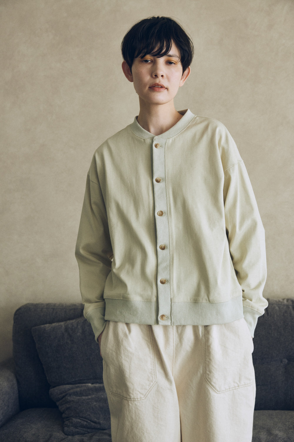 YARRA NEU コットンカットジャケットカーディガン NU-5541-404