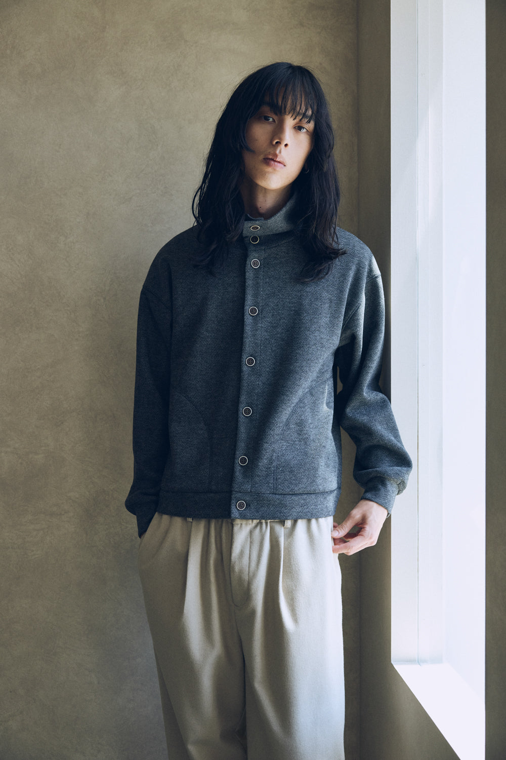 YARRA NEU W混釦ダウンカットブルゾン NU-5551-417