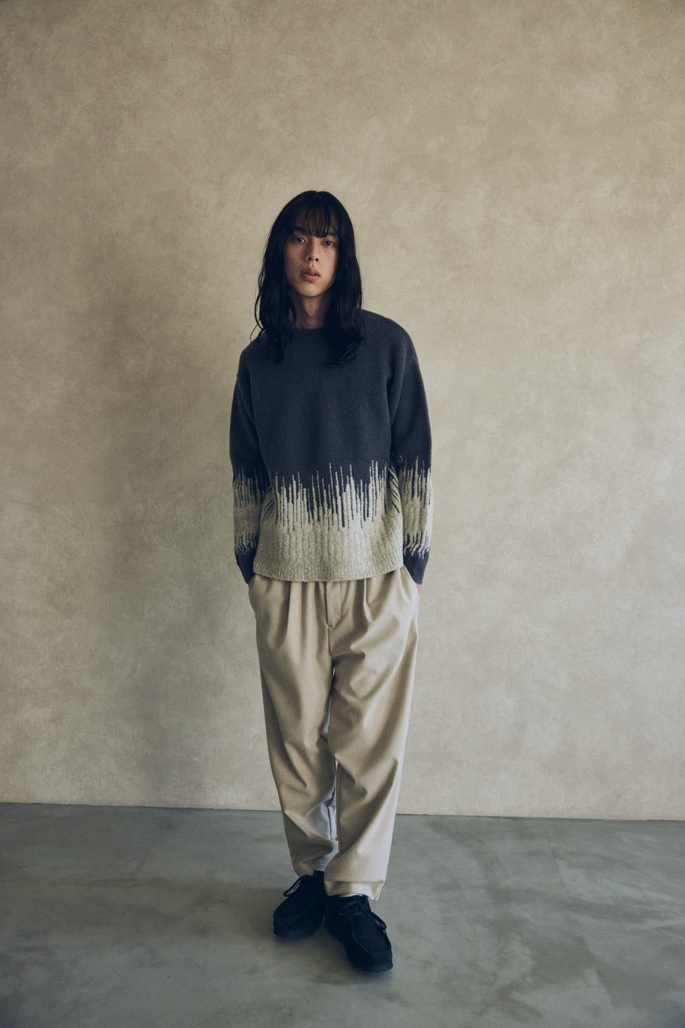 YARRA NEU コンビJQDニットプルオーバー NU-5552-421