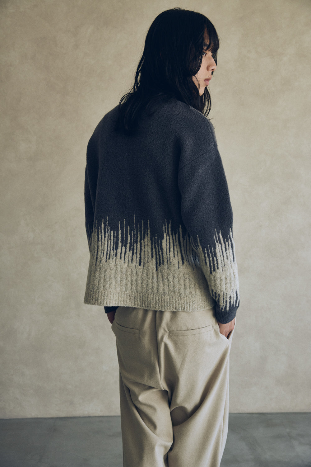 YARRA NEU コンビJQDニットプルオーバー NU-5552-421