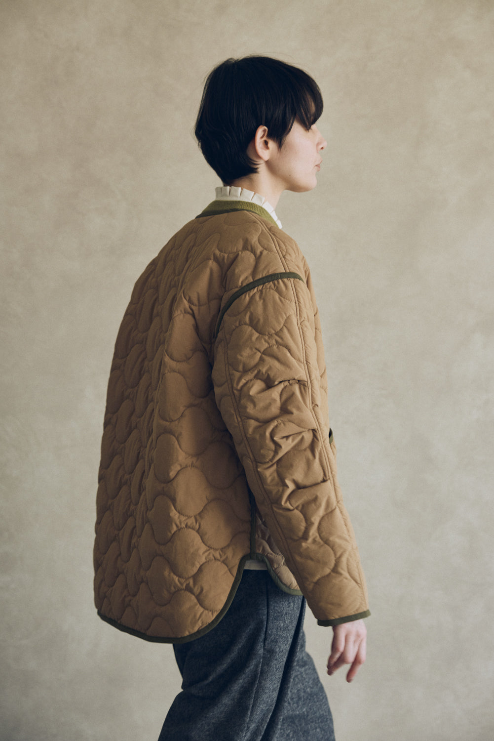 YARRA NEU sorona中綿配色キルティングジャンパー NU-5557-427