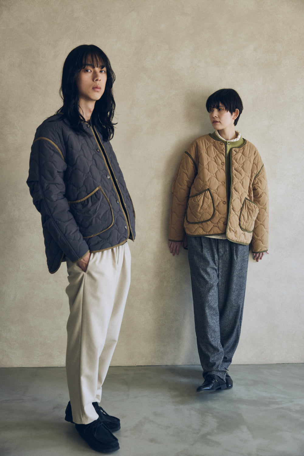 YARRA NEU sorona中綿配色キルティングジャンパー NU-5557-427