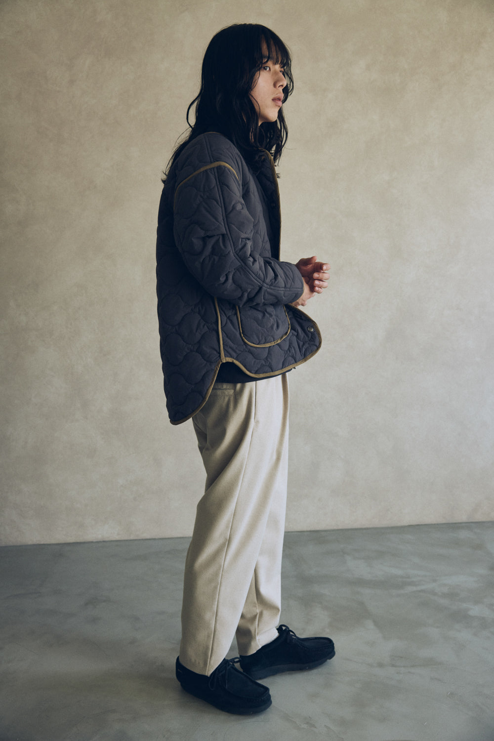 YARRA NEU sorona中綿配色キルティングジャンパー NU-5557-427