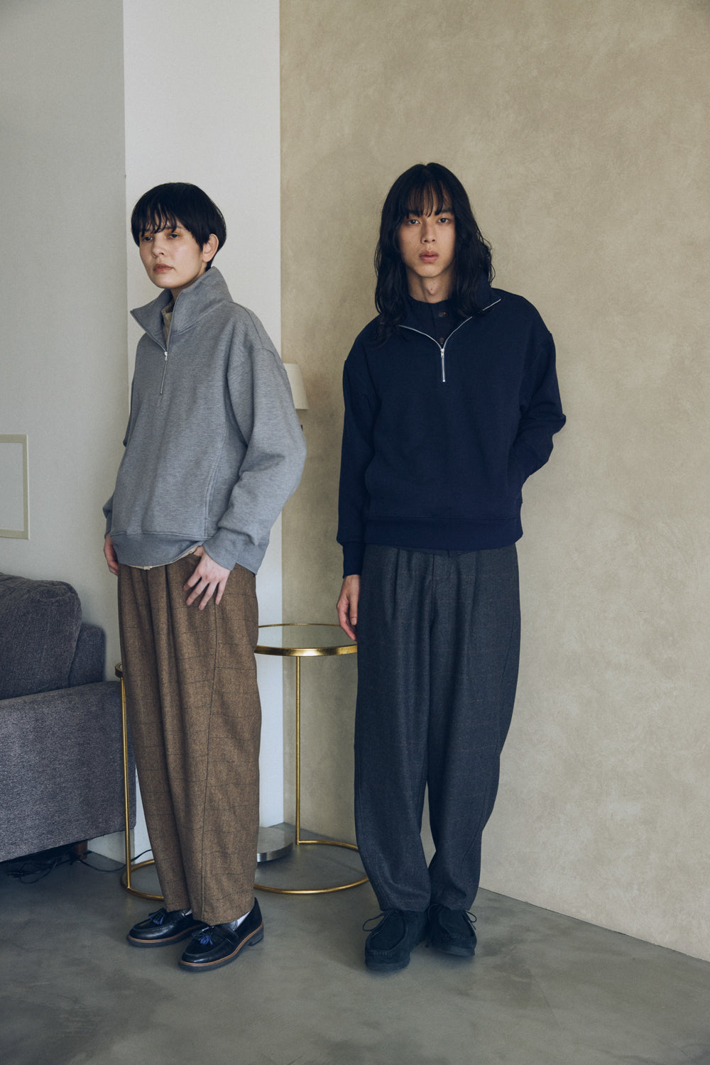 YARRA NEU ウォーム裏毛ハーフZIP NU-5551-415