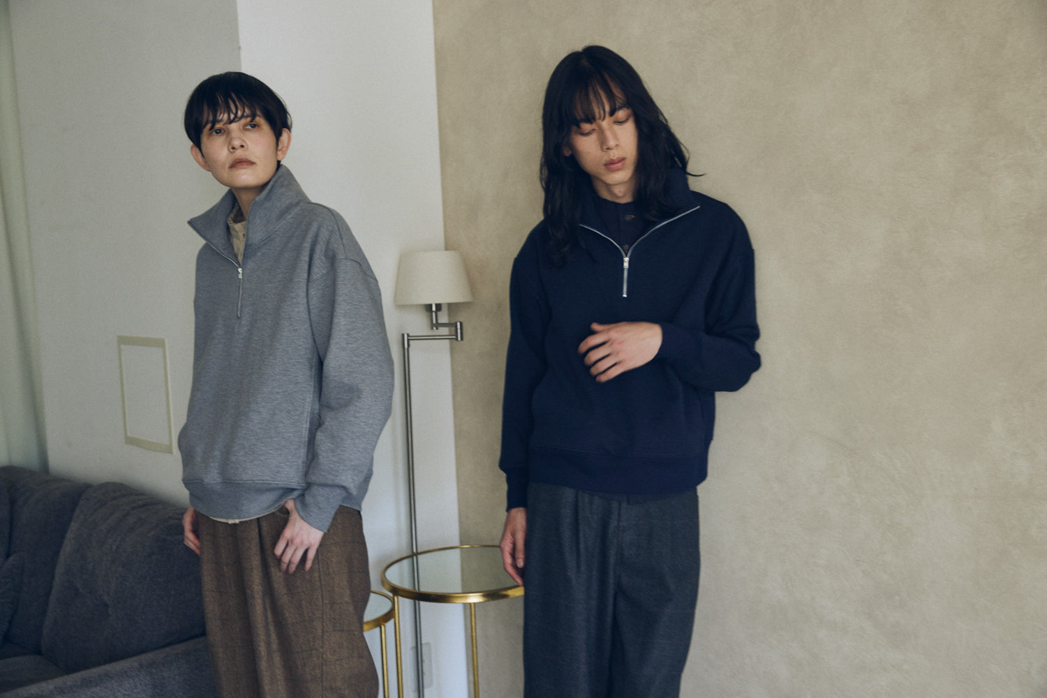 YARRA NEU ウォーム裏毛ハーフZIP NU-5551-415