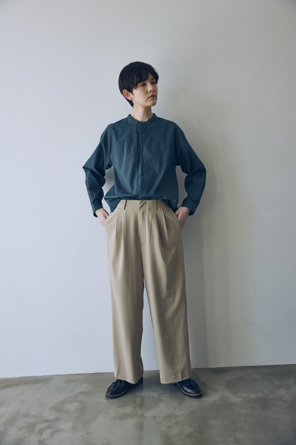 YARRA NEU オーガニックコットンダンプシャツ NU-5543-409