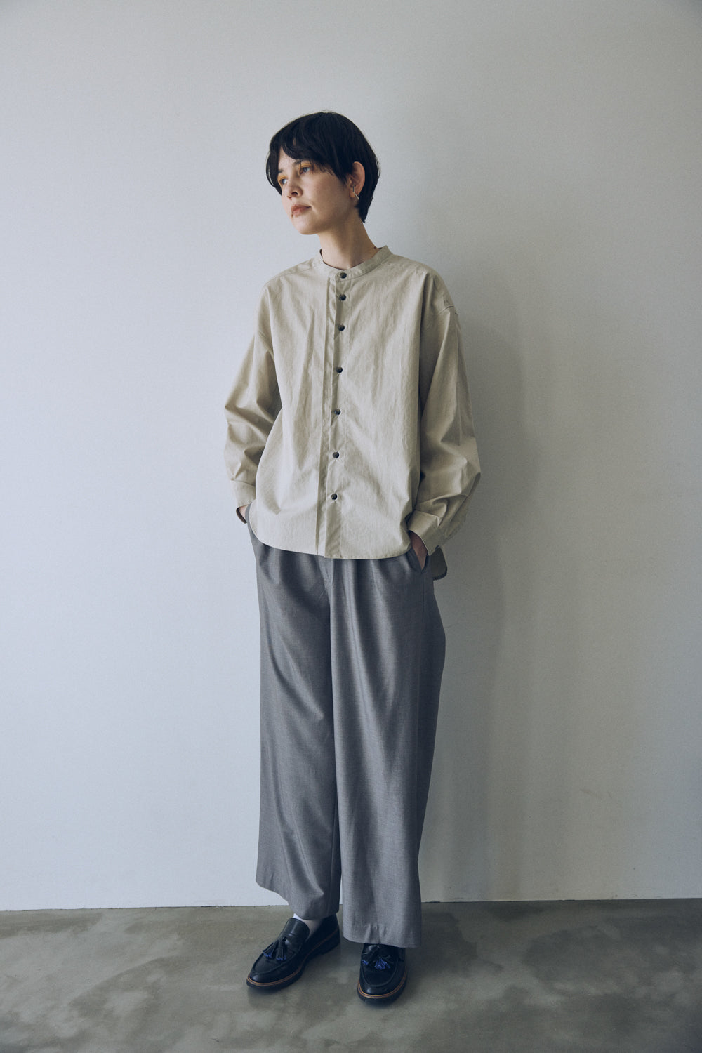 YARRA NEU オーガニックコットンダンプシャツ NU-5543-409