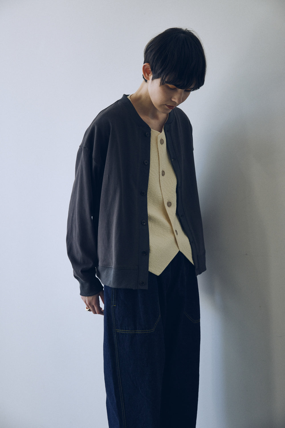 YARRA NEU コットンカットジャケットカーディガン NU-5541-404
