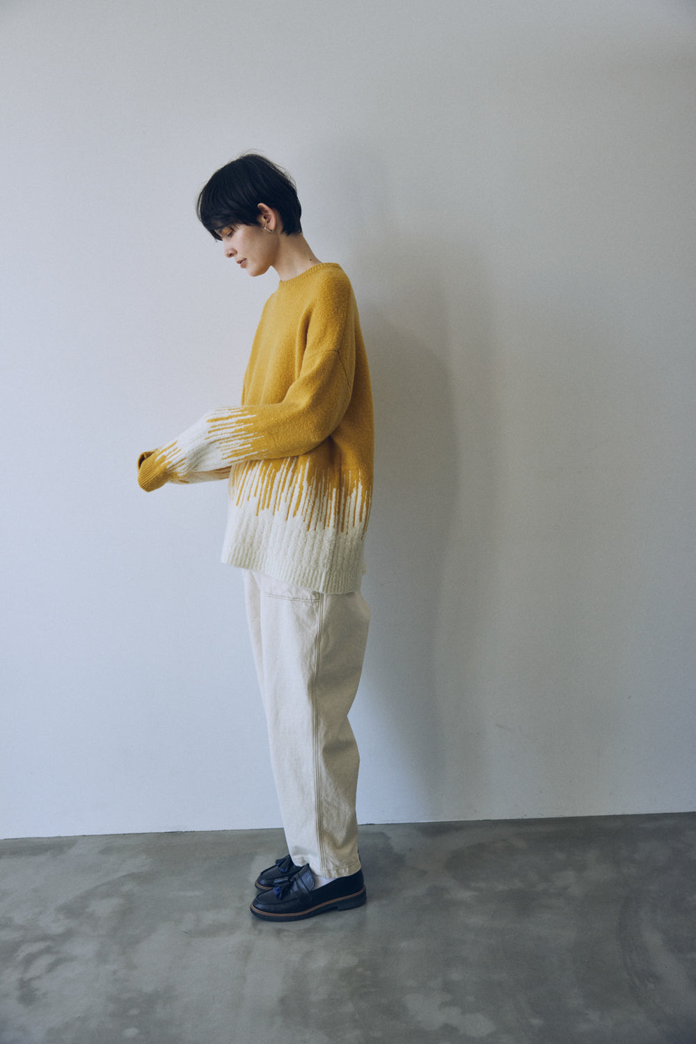 YARRA NEU コンビJQDニットプルオーバー NU-5552-421