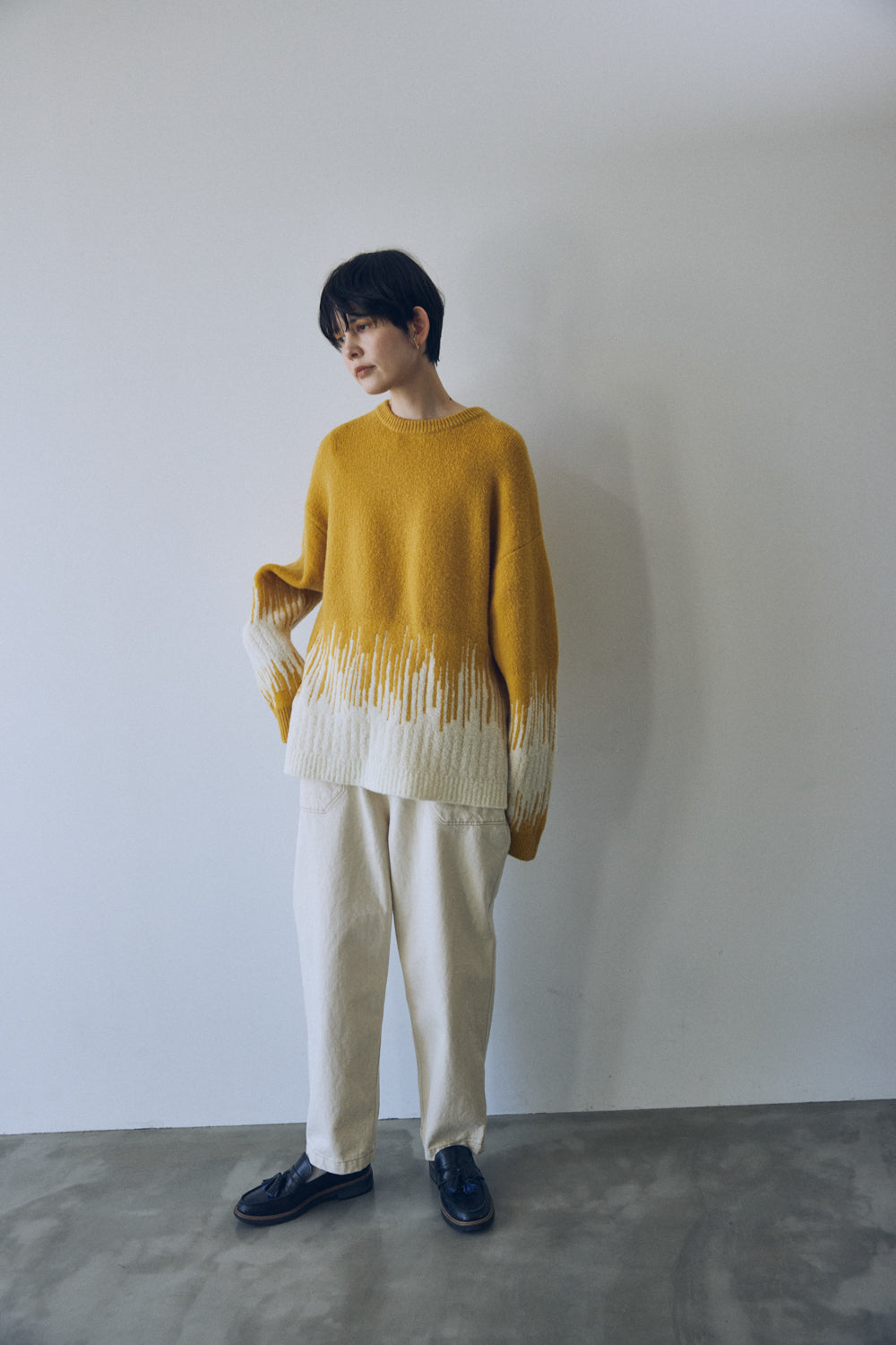 YARRA NEU コンビJQDニットプルオーバー NU-5552-421