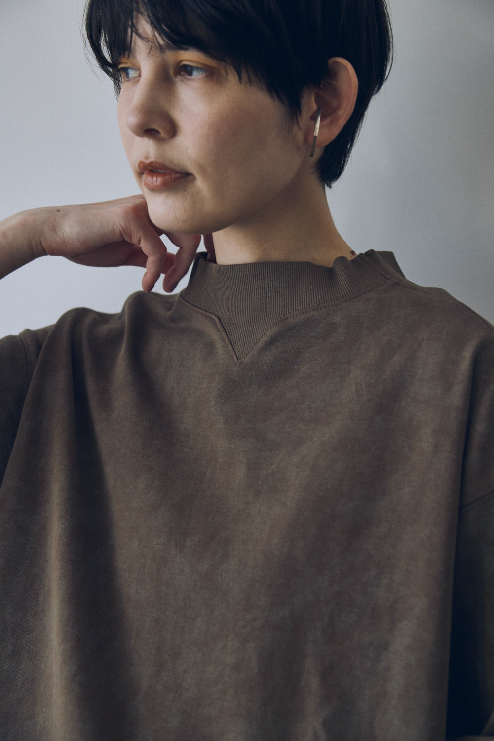 YARRA NEU ムラ染風ミニ裏毛プルオーバー NU-5541-402