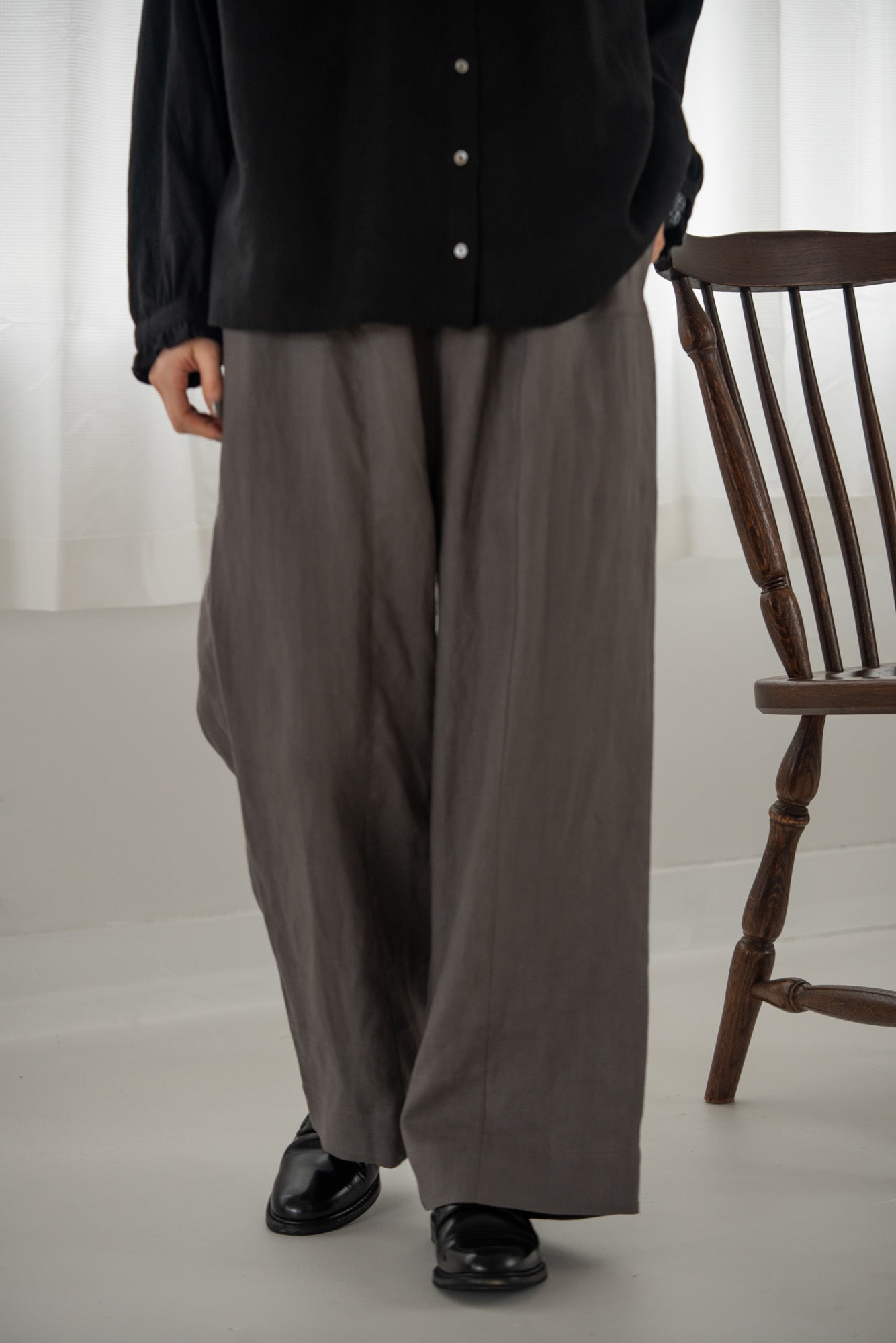 YARRA　リネン100デザインパンツ　YR-1545-216