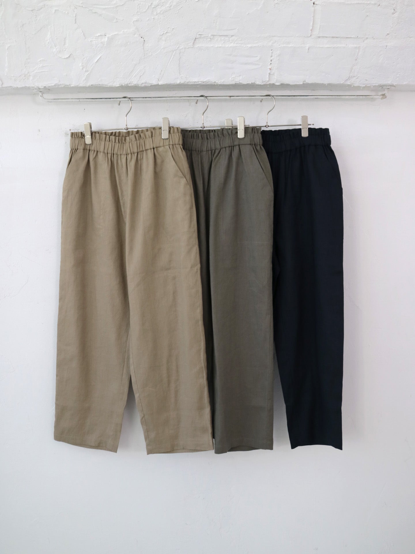 doux bleu　リネンコットン イージーパンツ　DB-2535-077