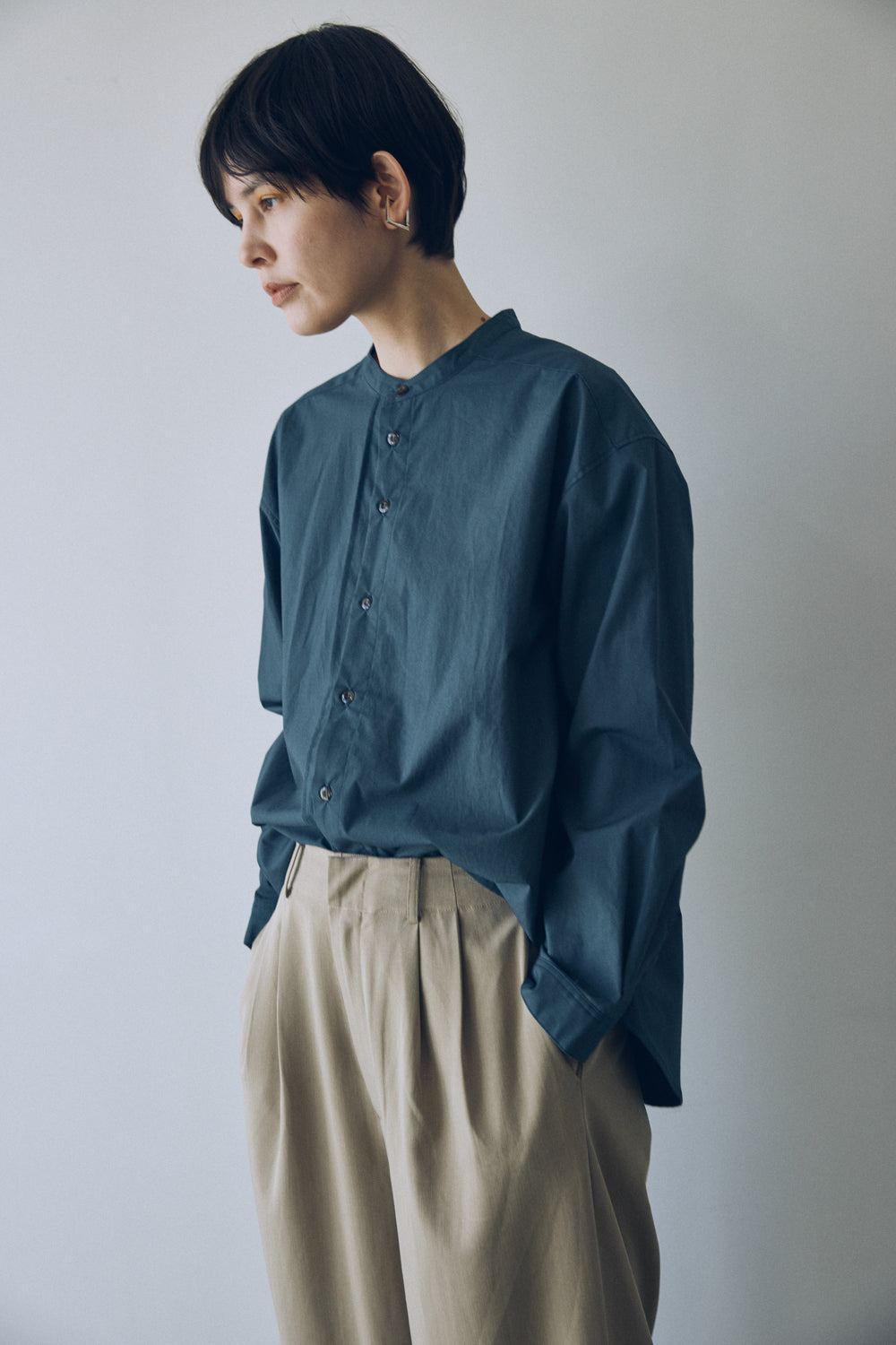 YARRA NEU　オーガニックコットンダンプシャツ　NU-5543-409