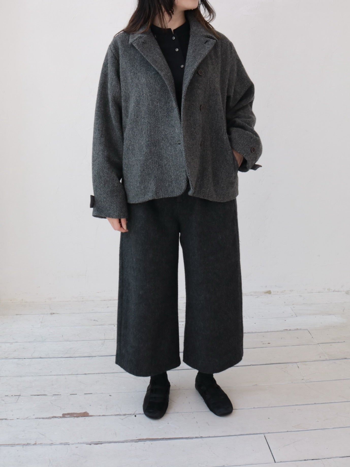 YARRA　エコウール裏付き９分丈パンツ　YR-1555-274