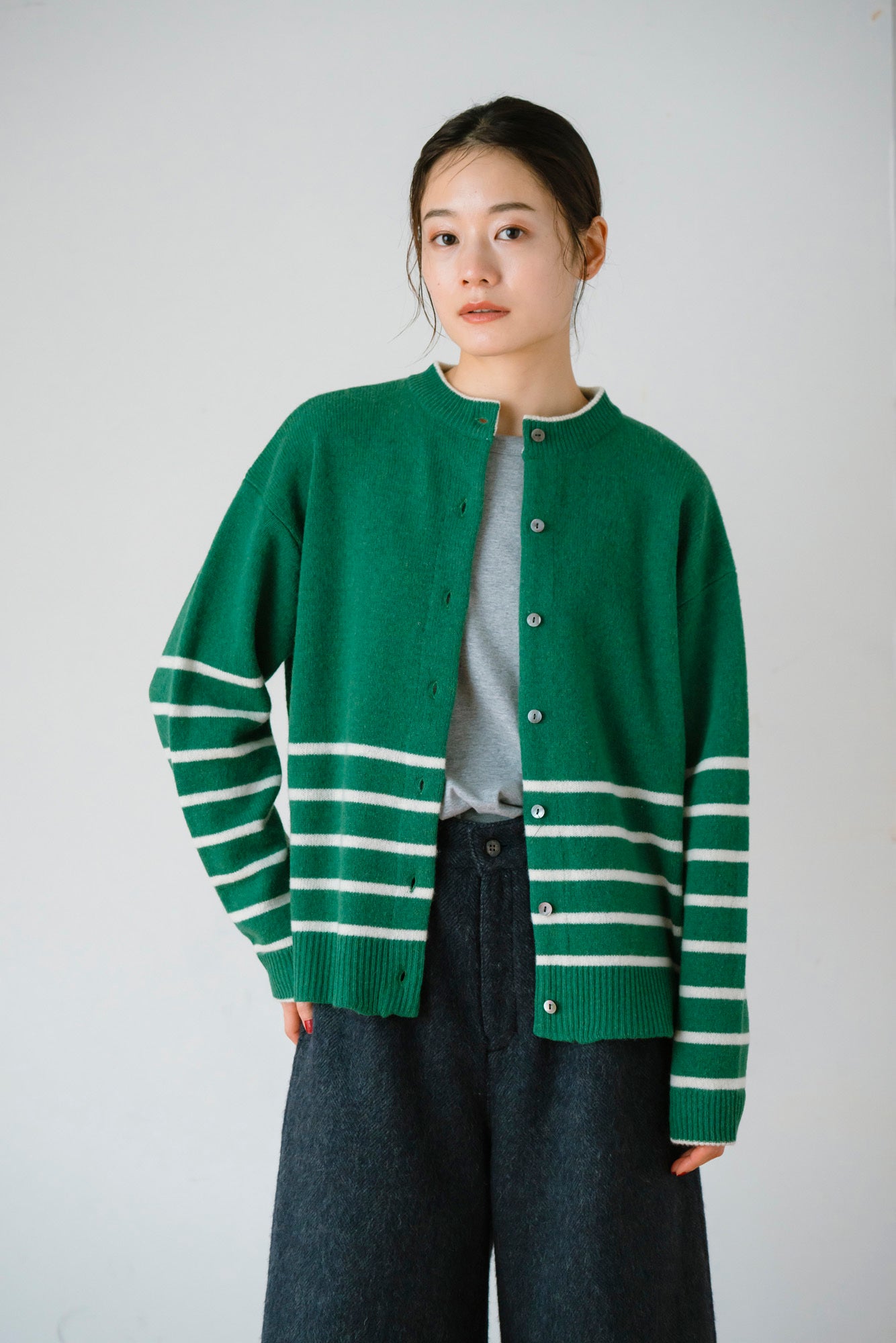 YARRA　ナチュラルソフト天竺ロングカットソー　YR-1551-284