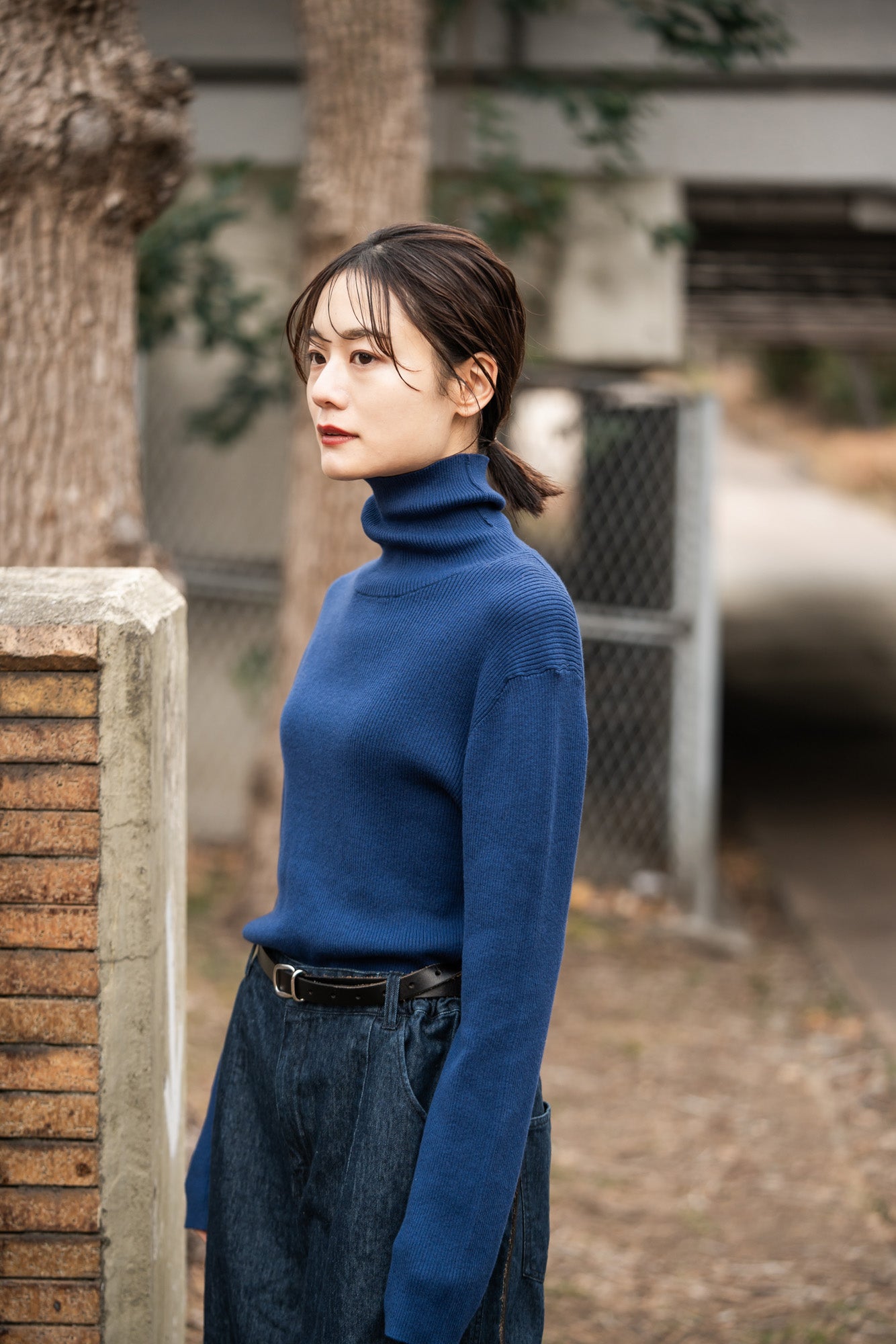 YARRA 綿カシミヤタートルリブニット YR-1542-230