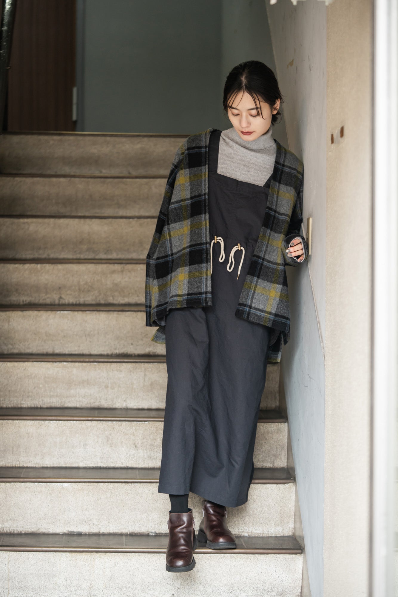 YARRA ハーフリネンデザインジャンパースカート YR-1544-236