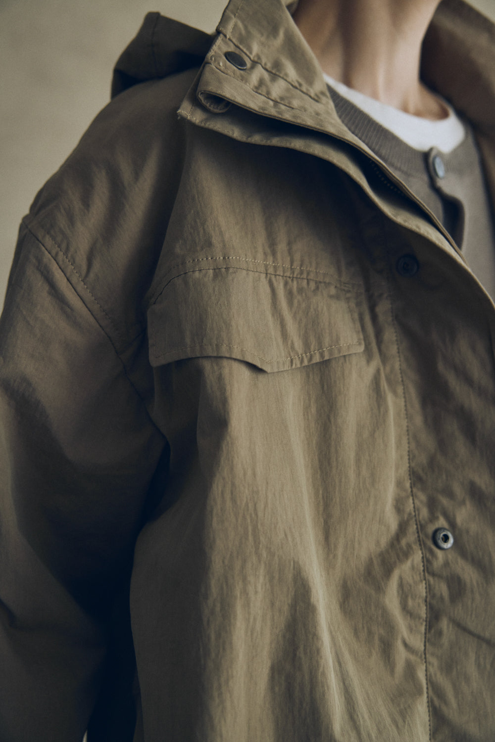 YARRA NEU　C/NYフード付ミドルブルゾン　NU-5547-413