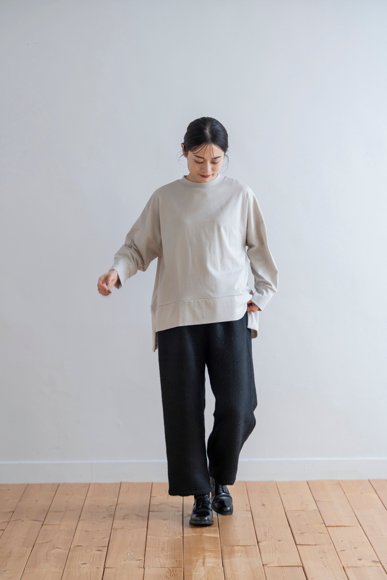 YARRA　コーマ天竺ワイドプルオーバー　YR-1541-223