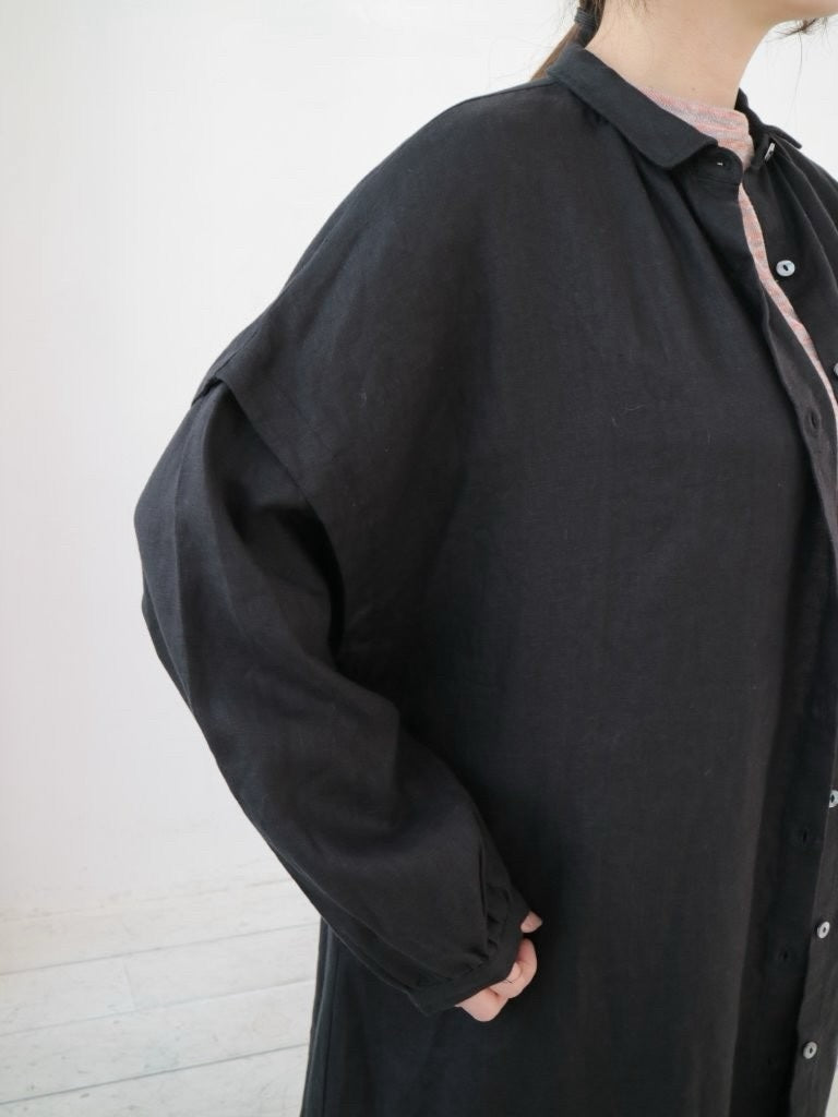 YARRA　リネン100ギャザーワンピース　YR-1544-240