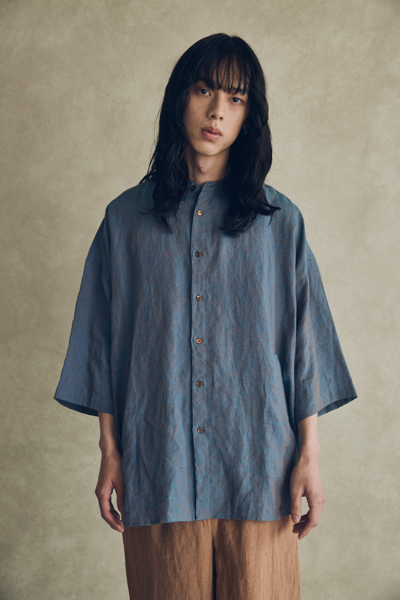 YARRA NEU BIGMIXリネンチュニックシャツ NU-5533-448