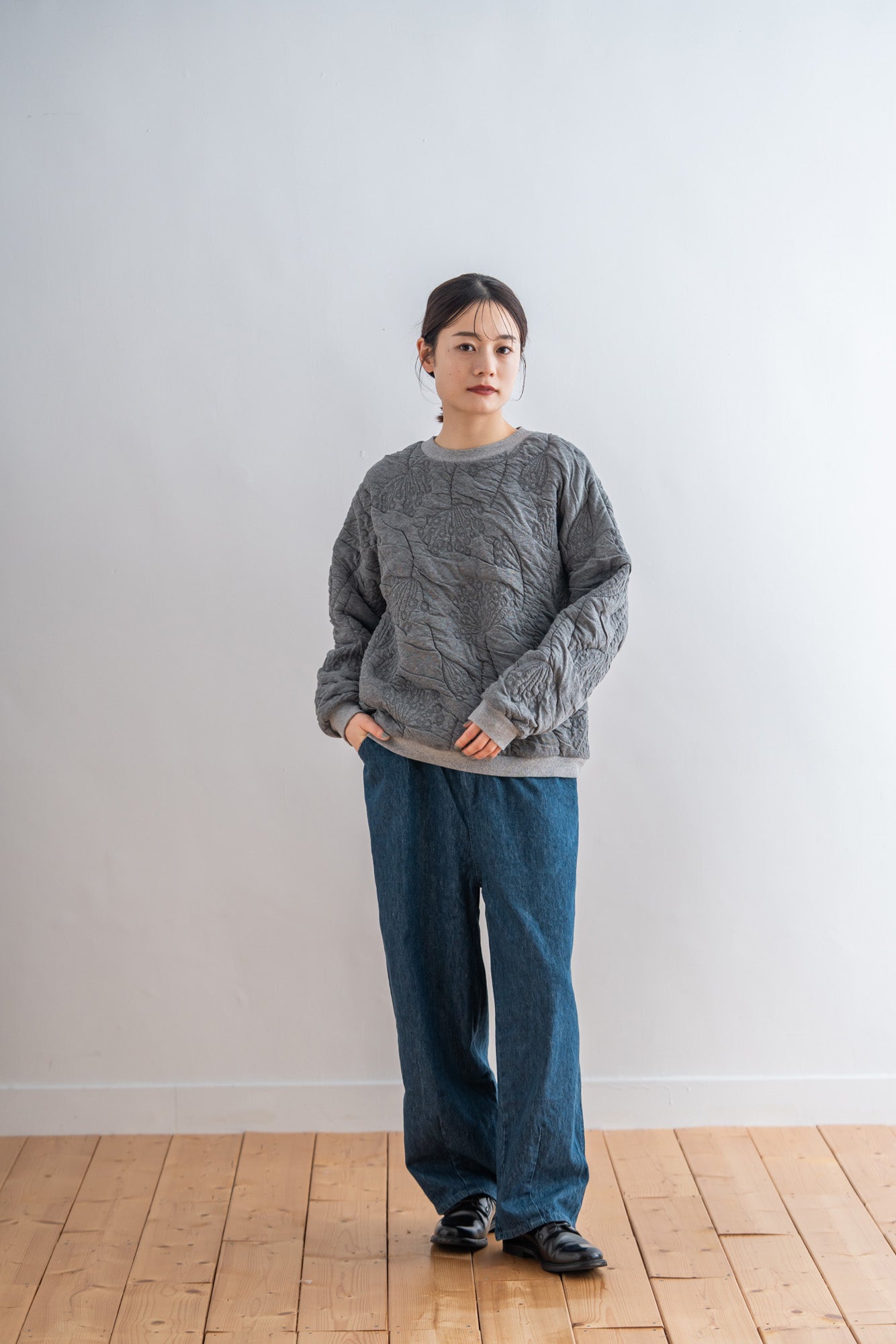 パンツ Ron-yu YARRA リネン混デニムパンツ YR-1545-238