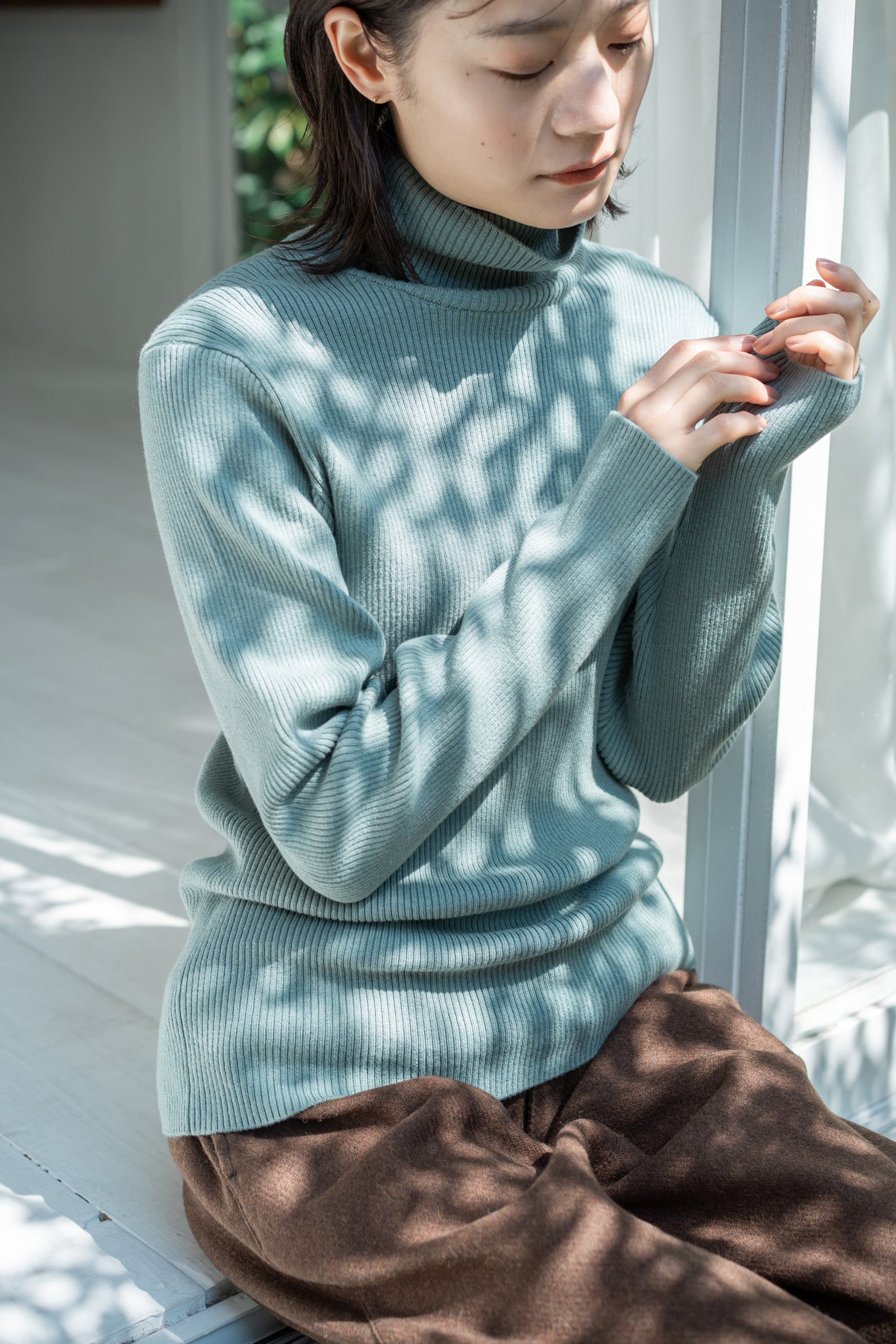 ニット ウールカシミヤタートルネックニット レディース