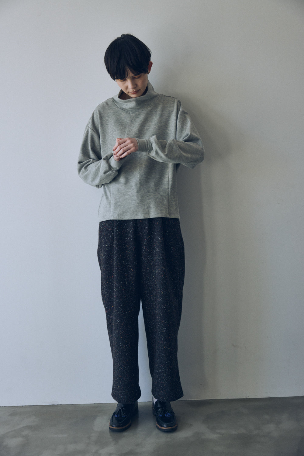 YARRA NEU　カラーネップ起毛パンツ　NU-5555-424