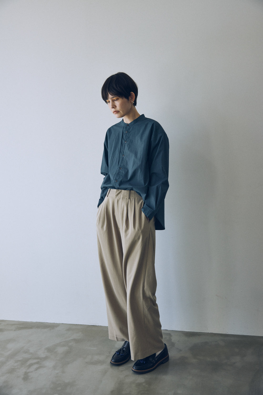 YARRA NEU　オーガニックコットンダンプシャツ　NU-5543-409