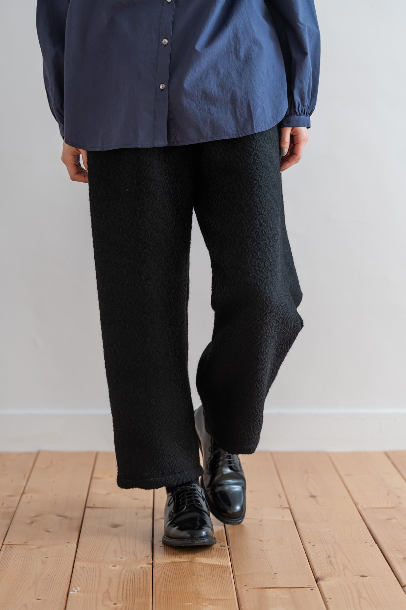 YARRA　ウールブレンドジャカードパンツ　YR-1545-245