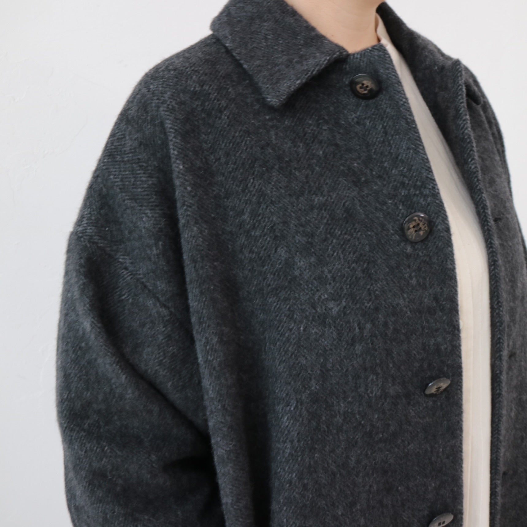 YARRA エコウールミドル丈コート YR-1557-283