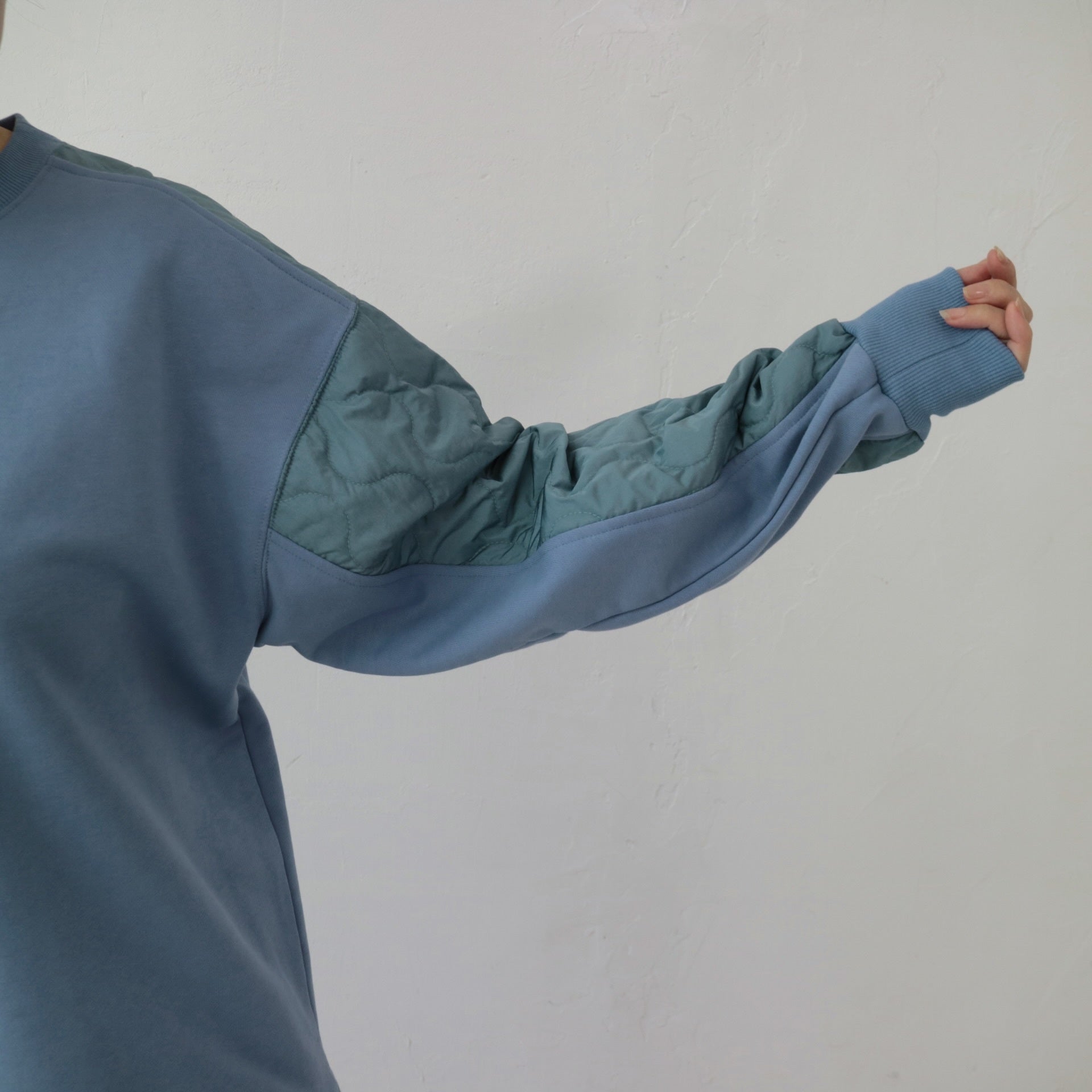 YARRA NEU　キルトコンビスウェットプルオーバー　NU-5451-423