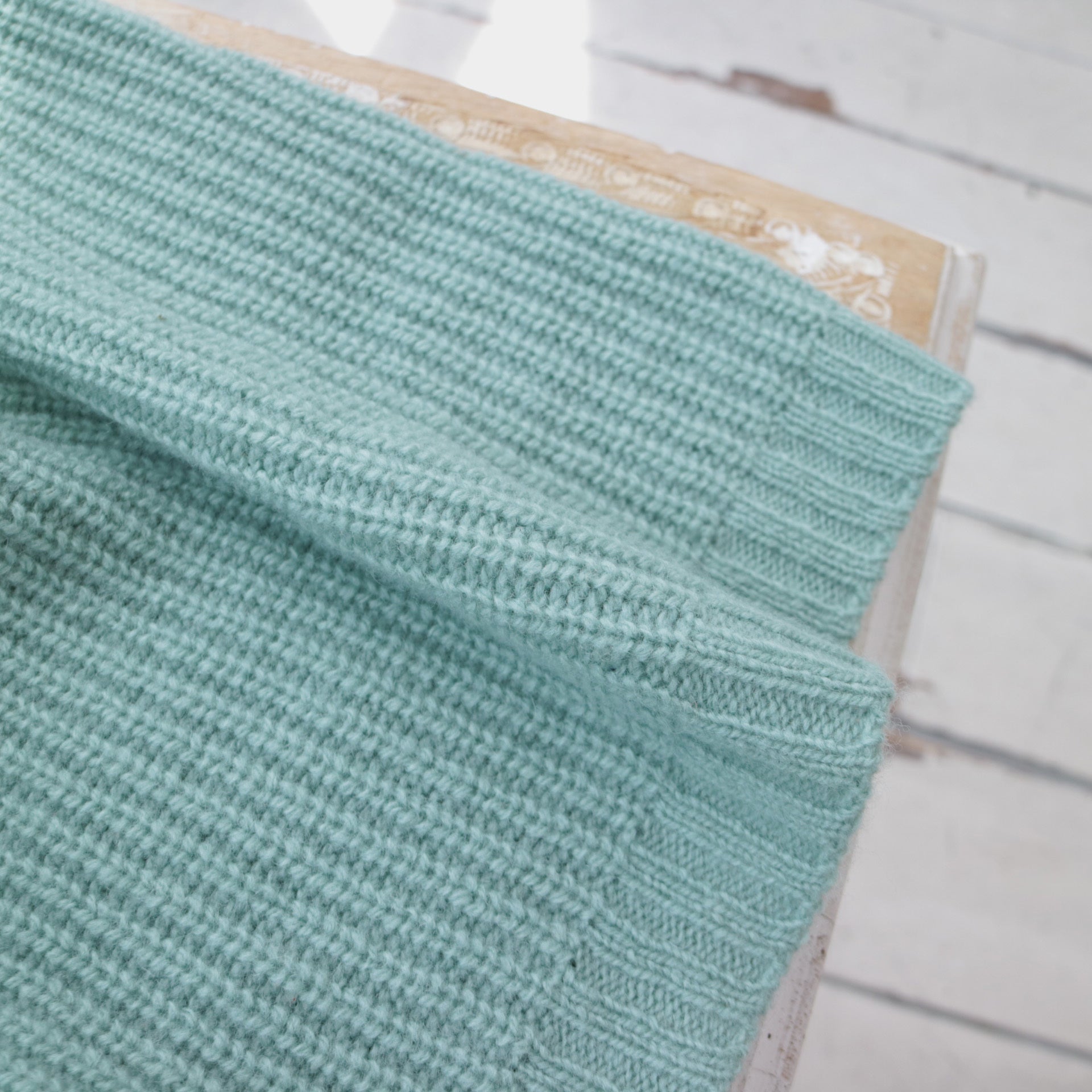 doux bleu　Wカラー 畦ニットプルオーバー　DB-2452-044