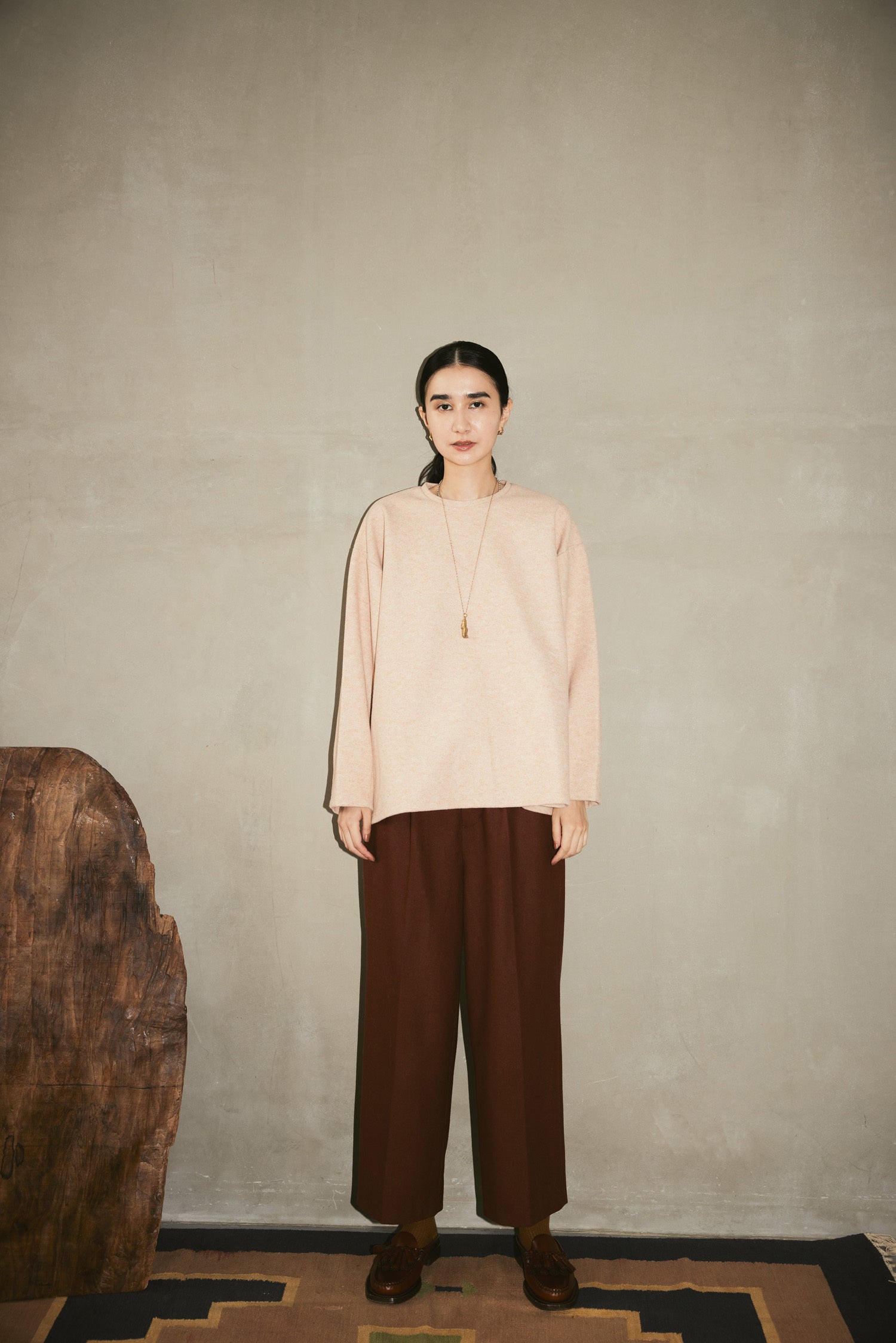 doux bleu　Wジャージーフレアプルオーバー　DB-2451-039