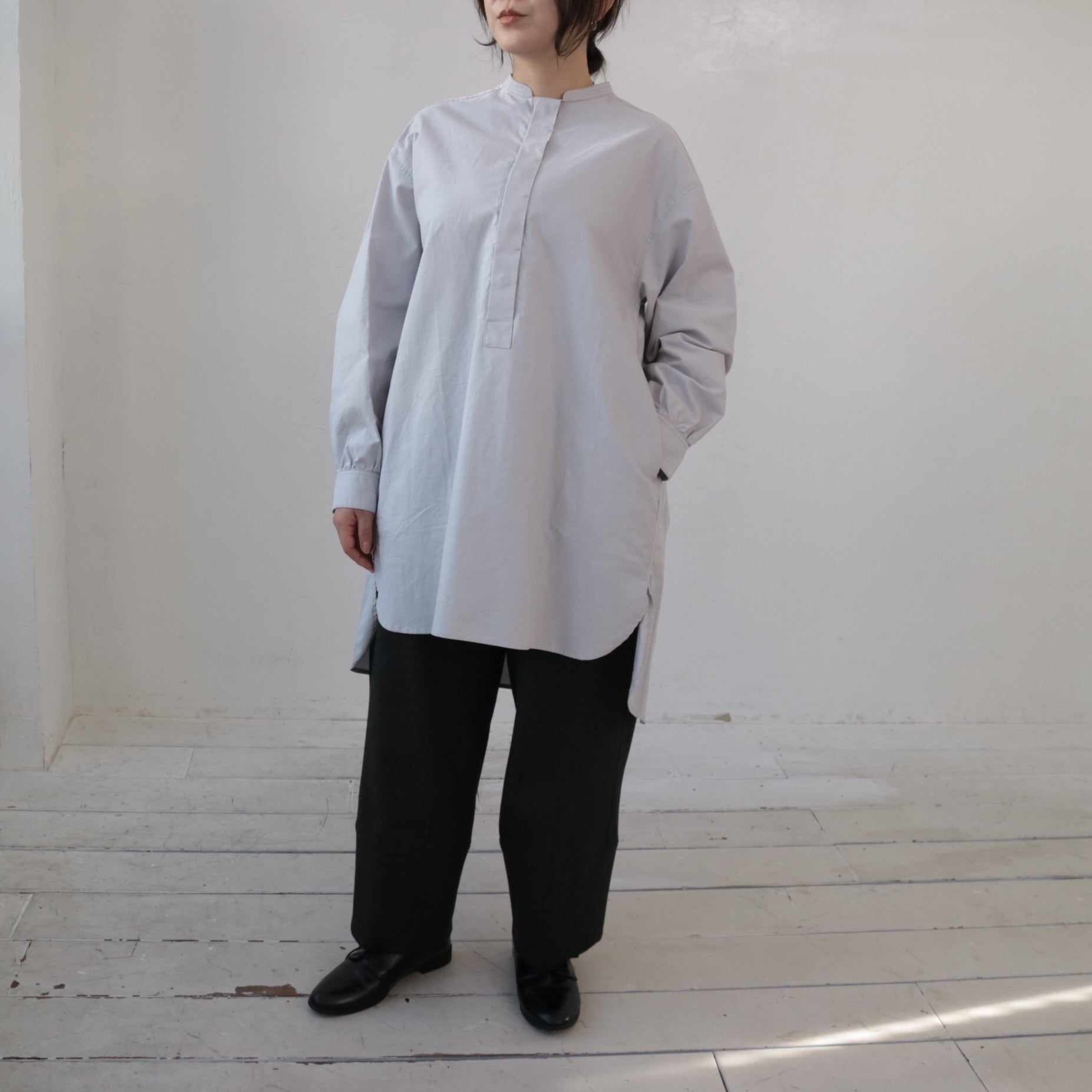 YARRA NEU　SIDGRAS比翼プルオーバーシャツ　NU-5444-414