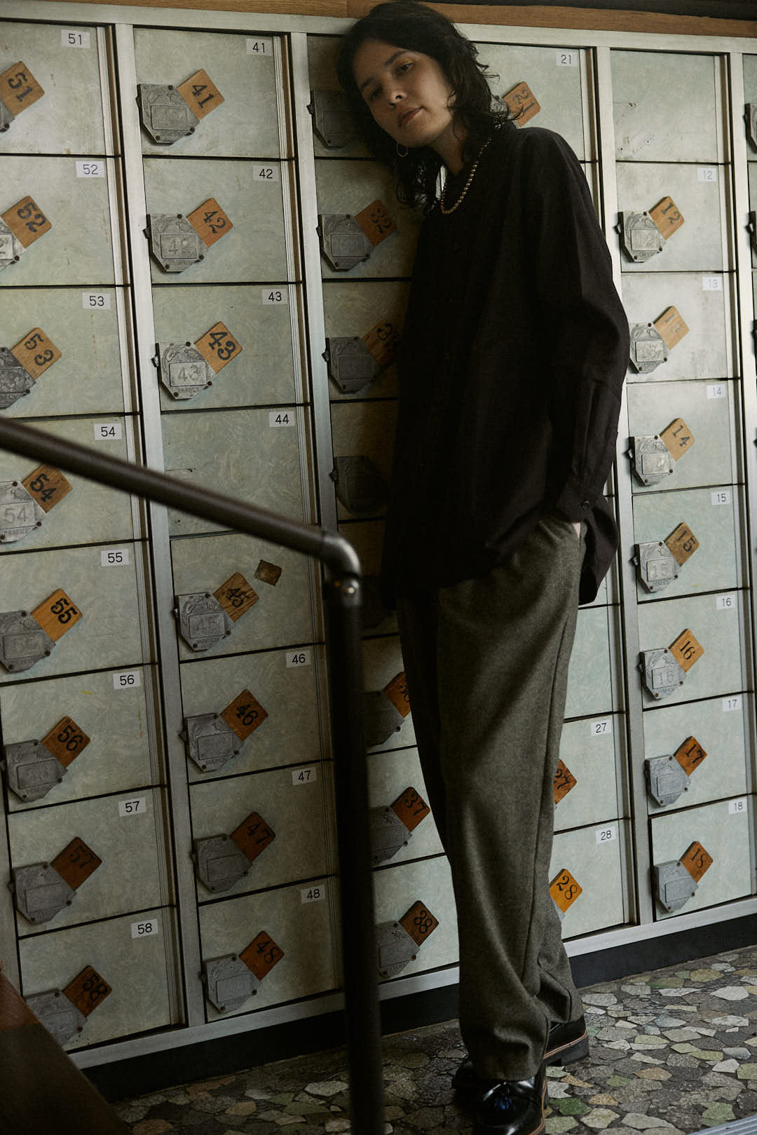 YARRA NEU　ウール混テーパードパンツ　NU-5455-431