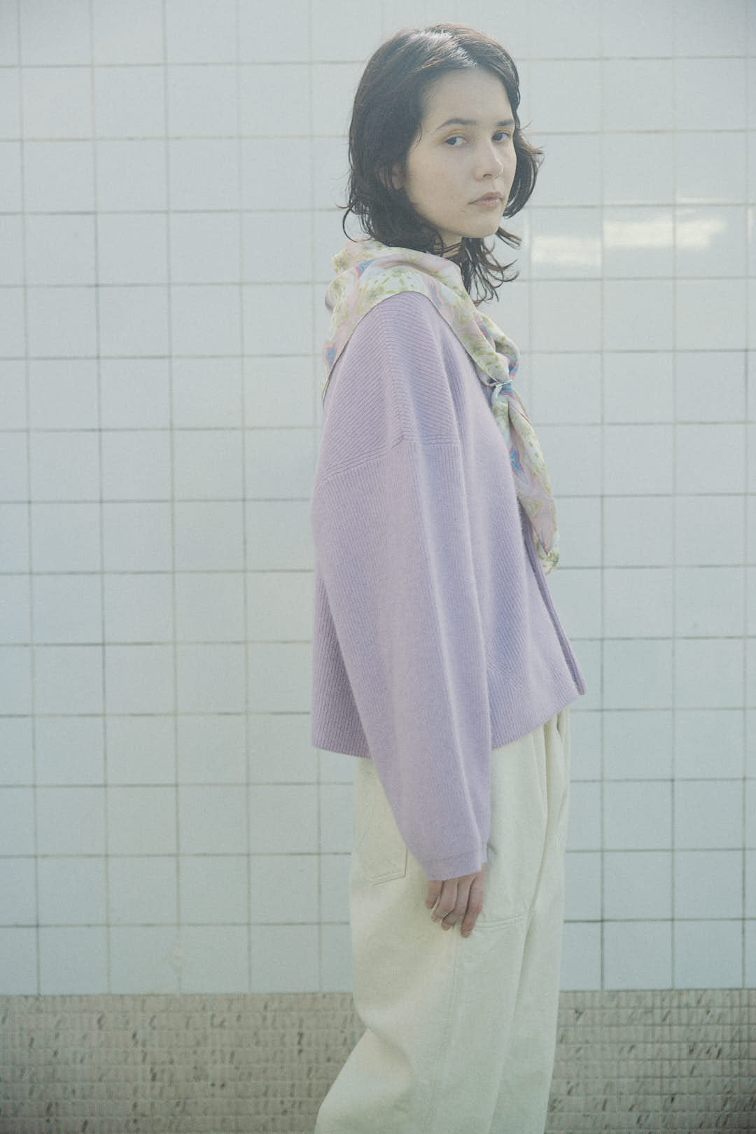 YARRA NEU　オリジナルプリントビッグスカーフ　NU-5448-422