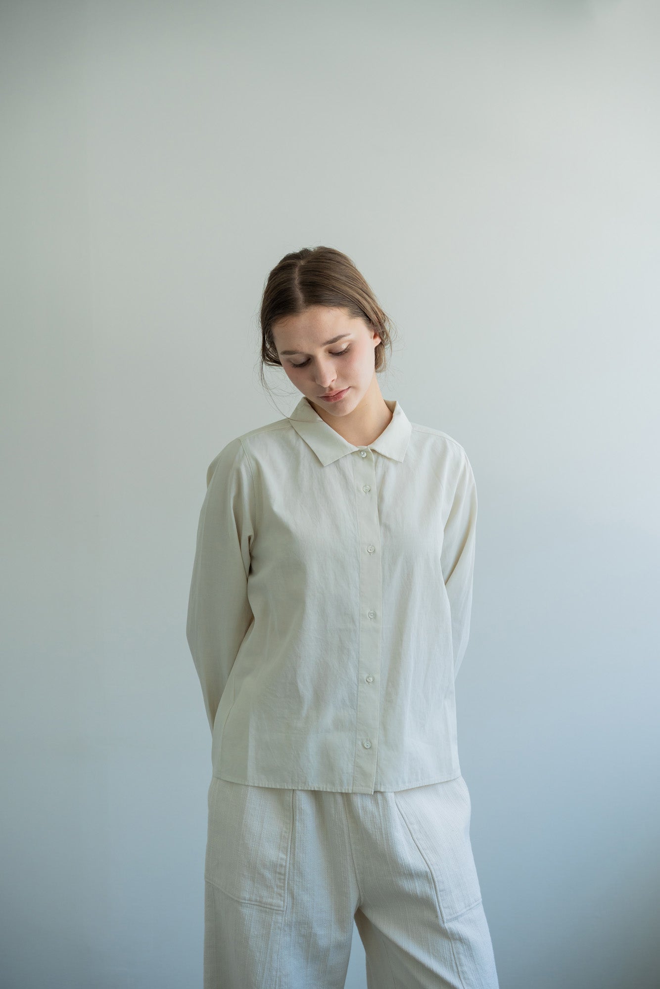 YARRA　フラットカラーオープンブラウス　YR-1613-221