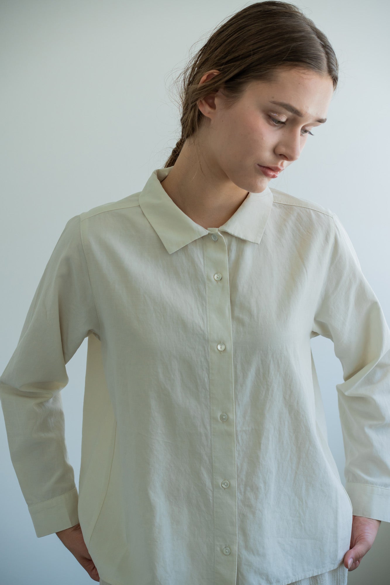 YARRA　フラットカラーオープンブラウス　YR-1613-221