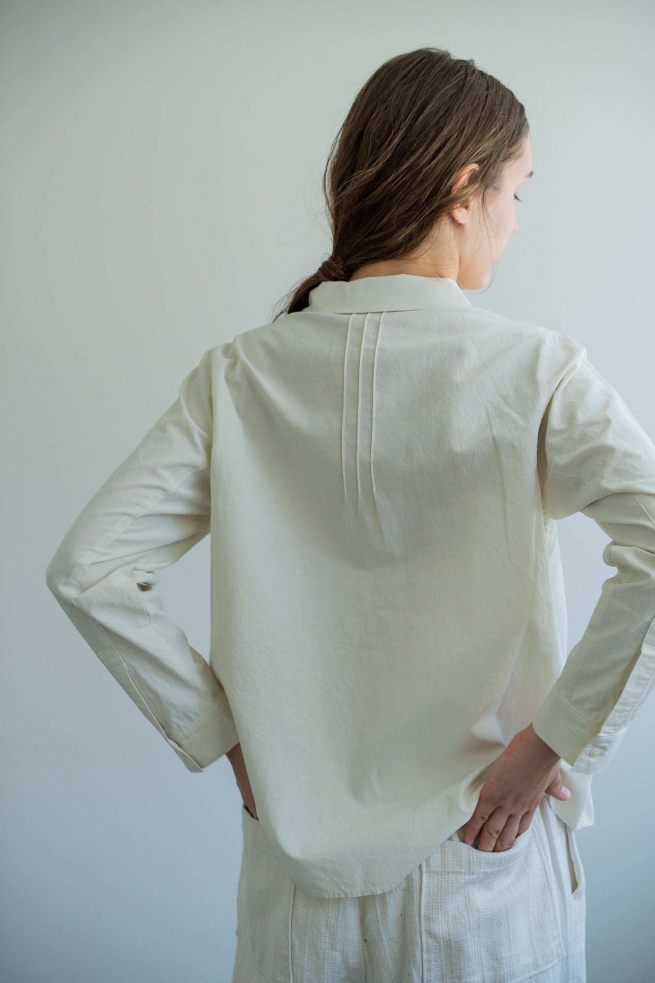 YARRA　フラットカラーオープンブラウス　YR-1613-221