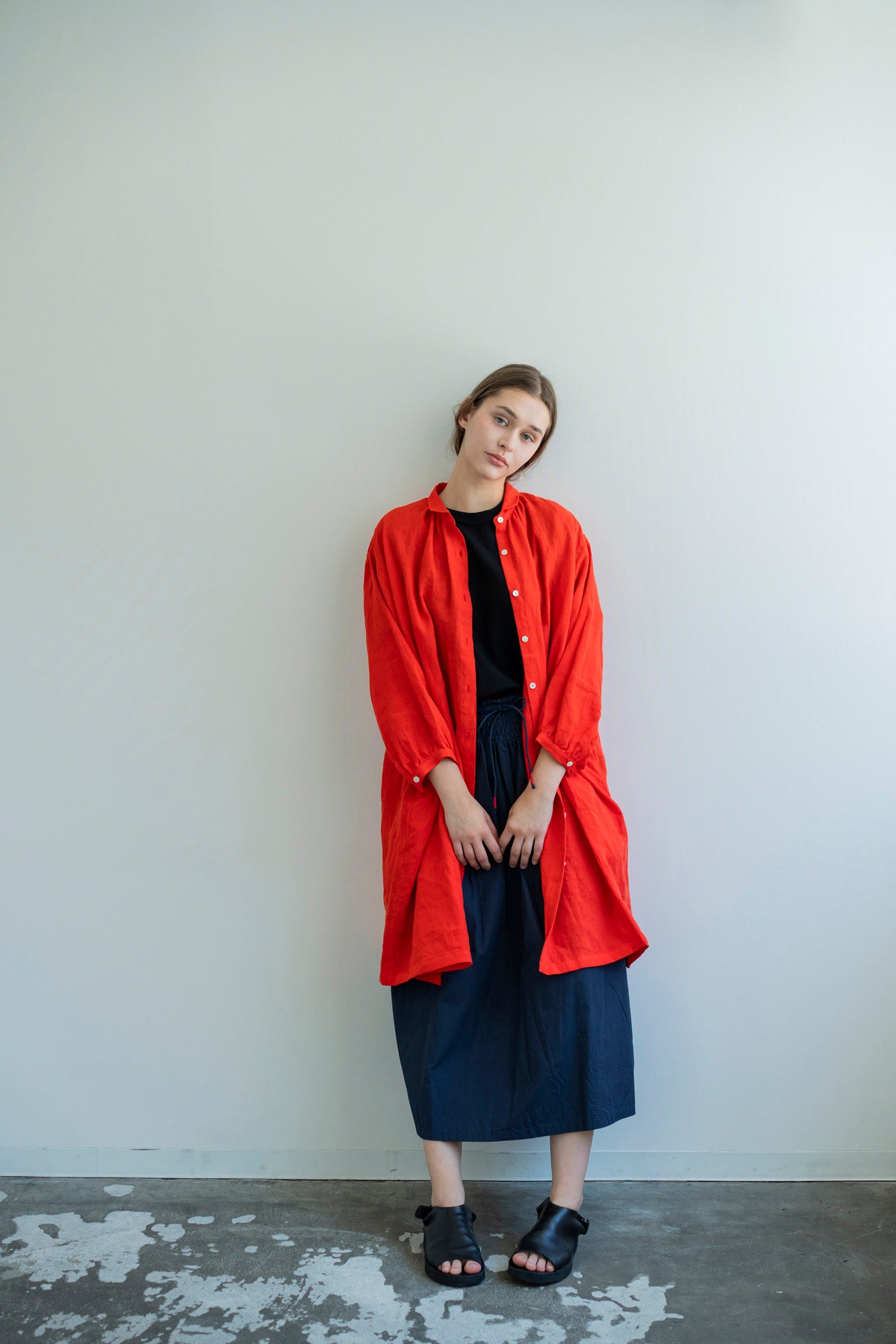 YARRA　エアリーリネンギャザーワンピース　YR-1614-245