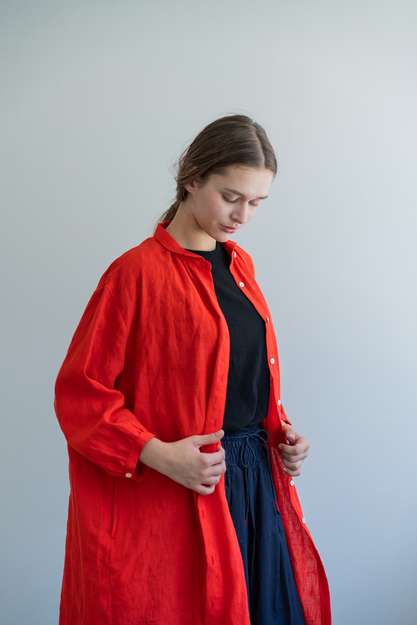 YARRA　エアリーリネンギャザーワンピース　YR-1614-245