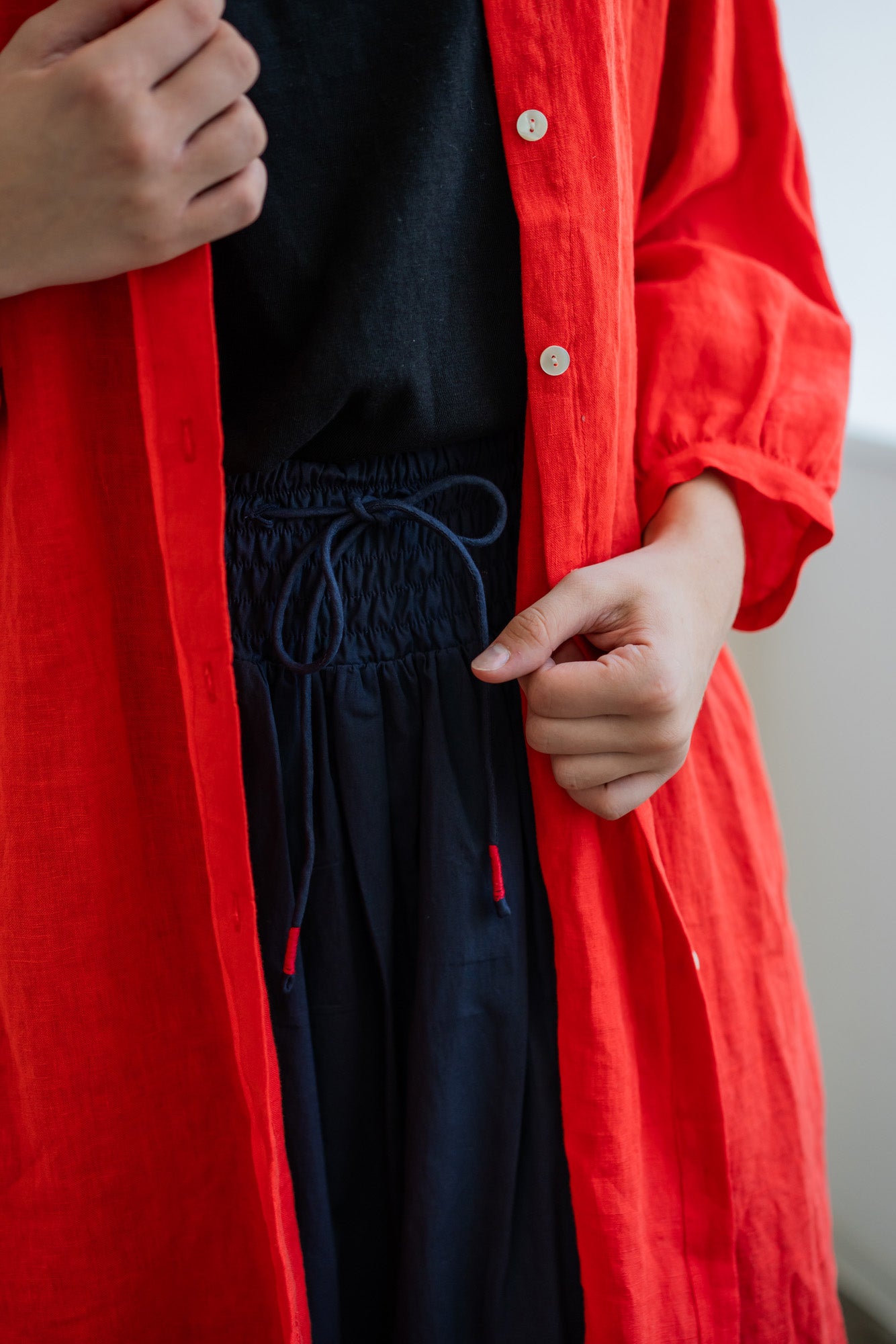 YARRA　エアリーリネンギャザーワンピース　YR-1614-245