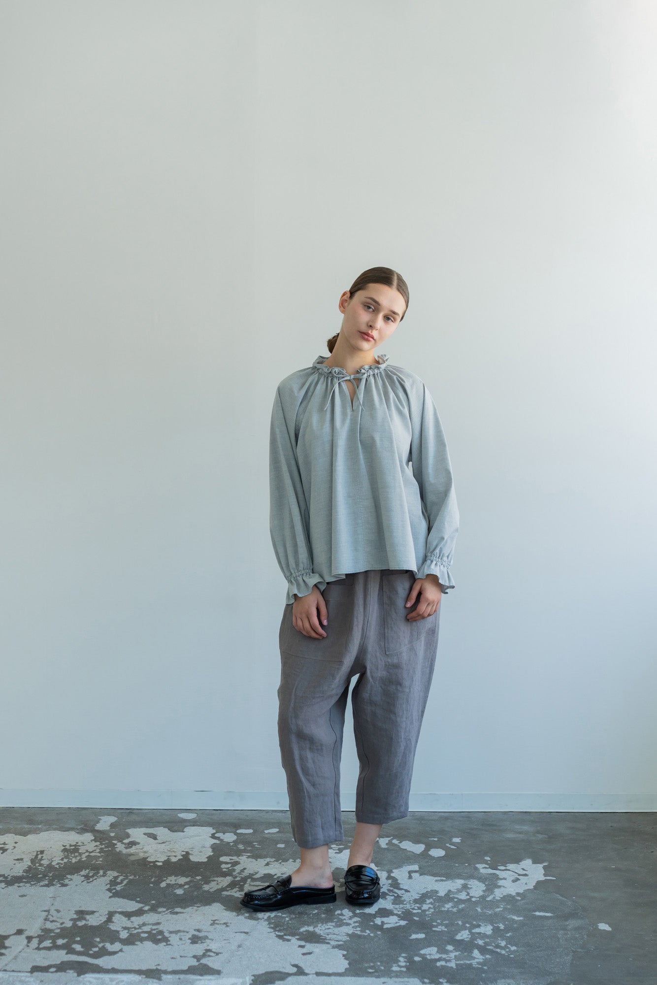 YARRA　ミニフリルスキッパーブラウス　YR-1613-212